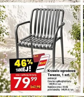 Krzesło ogrodowe Terazzo promocja w Twój Market