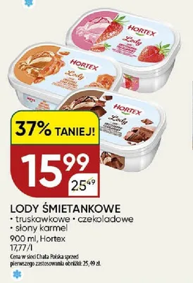 Lody śmietankowe Hortex truskawkowe promocja w Chata Polska