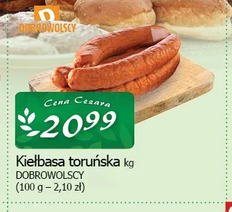 Kiełbasa toruńska Dobrowolscy promocja w CEZAR Delikatesy