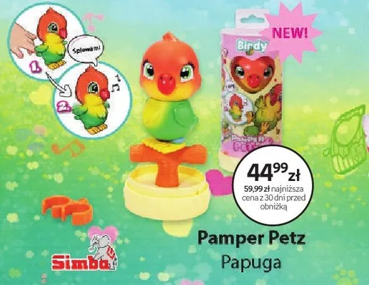 Zabawka Pamper Petz Papuga promocja w Empik