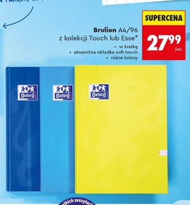 Brulion A4/96 z kolekcji Touch Oxford promocja w Biedronka