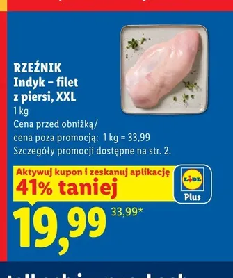 Filet z piersi indyka XXL Rzeźnik promocja w Lidl