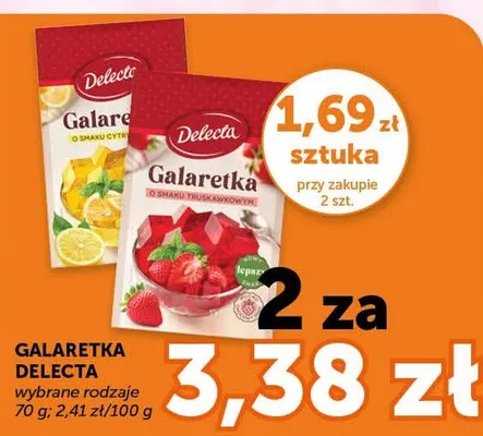 Galaretka Delecta o smaku cytrynowym promocja w Euro Sklep