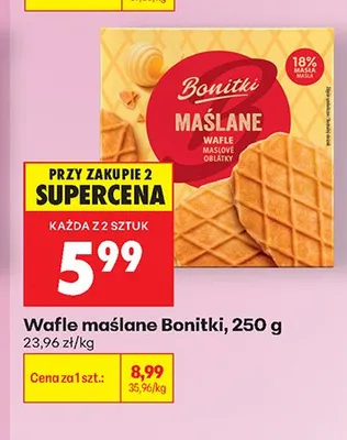 Wafle maślane Bonitki promocja w Biedronka
