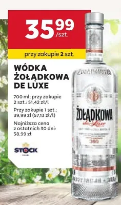 Wódka Żołądkowa De Luxe promocja w Stokrotka