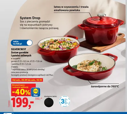 Zestaw garnków i patelni żeliwnych Silvercrest promocja w Lidl