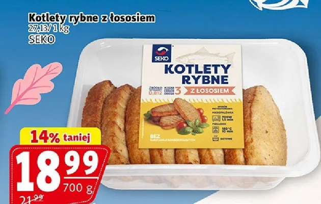 Kotlety rybne z łososiem promocja w Prim Market