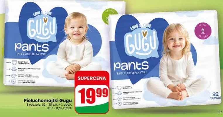 Pieluchomajtki 3 rodzaje promocja w Dino