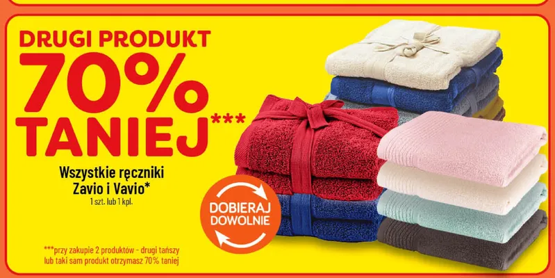 Ręczniki Zavio i Vavio promocja w POLOmarket
