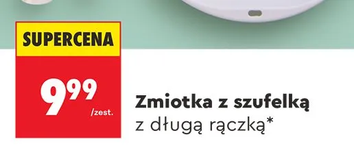Zmiotka z szufelką z długą rączką Smukee promocja w Biedronka