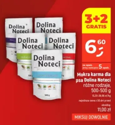 Mokra karma dla psa Dolina Noteci Premium promocja w Dealz
