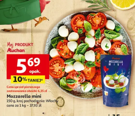 Mozzarella promocja w Auchan