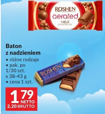 Baton z nadzieniem Roshen różne rodzaje promocja w Makro
