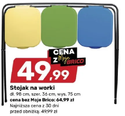Stojak na worki promocja w Bricomarche