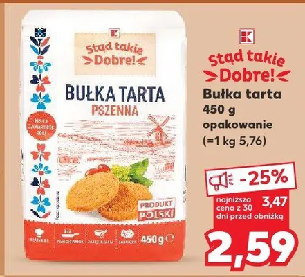 Bułka tarta pszenna promocja w Kaufland