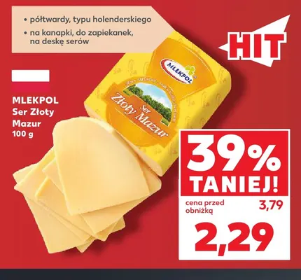 Ser Złoty Mazur Mlekpol promocja w Kaufland