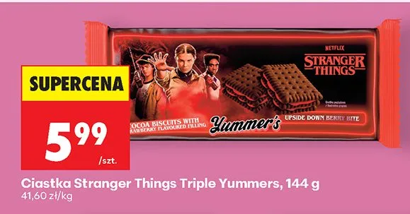 Ciastka Stranger Things Triple Yummers promocja w Biedronka