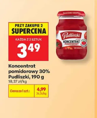 Koncentrat pomidorowy 30% Pudliszki promocja w Biedronka