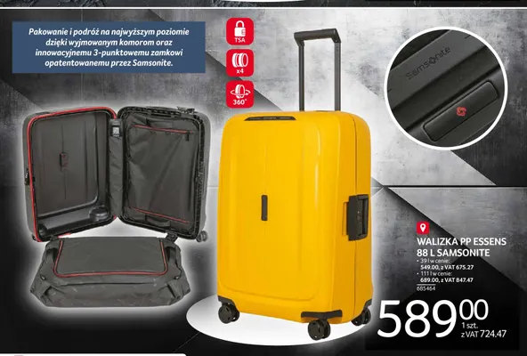 Walizka PP Essens 111 l Samsonite promocja w Selgros