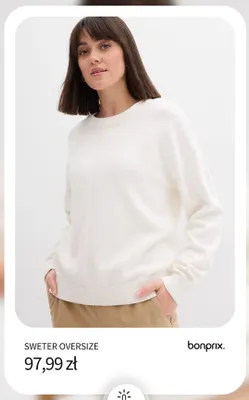 Sweter oversize Bonprix promocja w bonprix