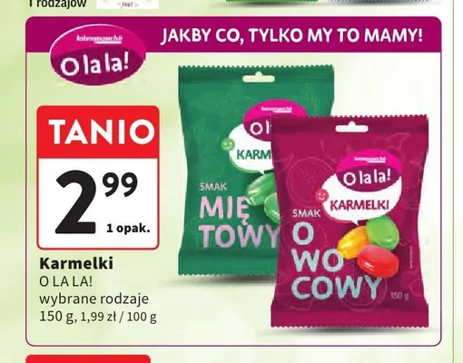 Karmelki O la la! owocowe promocja w Intermarche