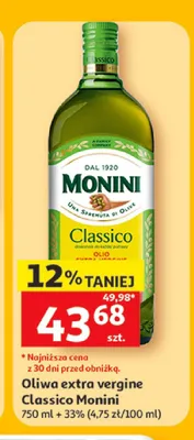 Oliwa extra vergine Classico Monini promocja w Auchan
