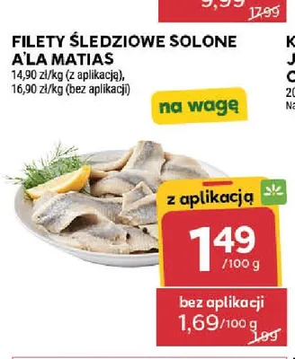 Filety śledziowe solone a'la matias na wagę promocja w Stokrotka