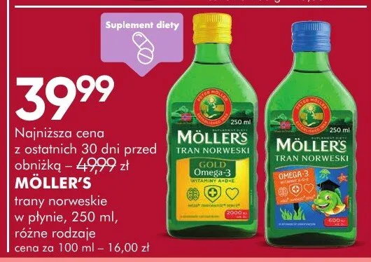Tran norweski w płynie 250 ml, różne rodzaje promocja w Super-Pharm