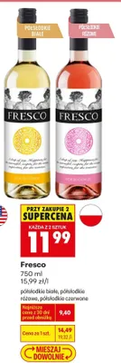 Wino półsłodkie czerwone promocja w Biedronka