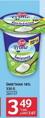 Śmietana 18% promocja w Selgros