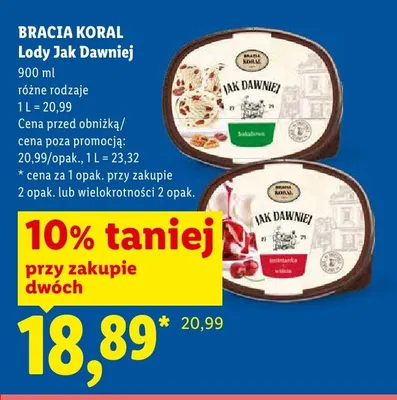 Lody Bracia Koral Jak Dawniej bakaliowe promocja w Lidl