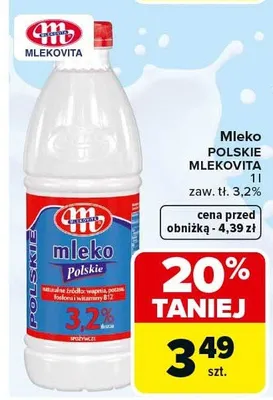 Mleko polskie promocja w Carrefour Market