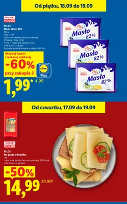 Masło ekstra Pilos 82% promocja w Lidl