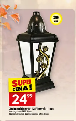 Znicz szklany K-12 Płomyk promocja w Twój Market