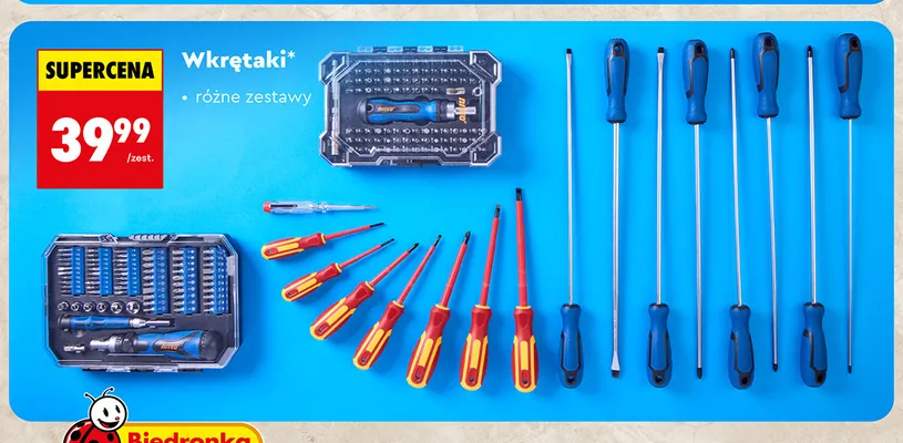 Wkrętaki Niteo różne zestawy promocja w Biedronka
