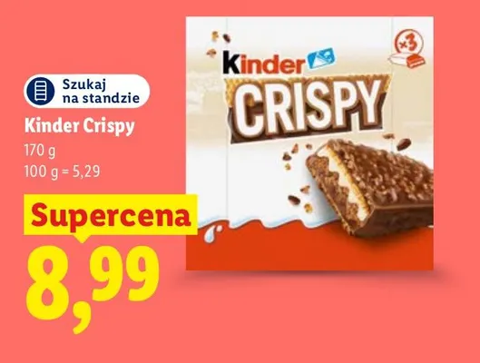 Baton Kinder Crispy promocja w Lidl