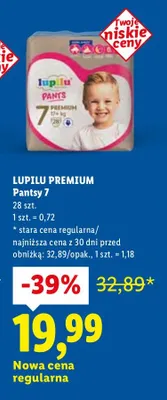 Pieluchomajtki Pantsy Premium 7 promocja w Lidl