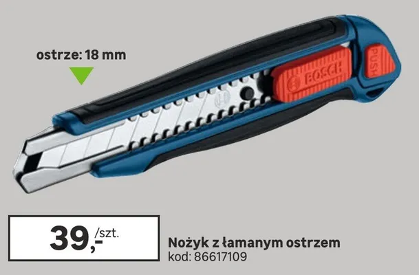 Nożyk z łamanym ostrzem 18mm promocja w Leroy Merlin