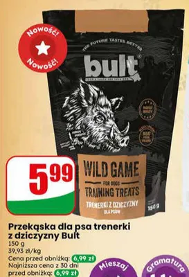 Przekąska dla psa trenerki z dziczyzny 150g promocja w Dino