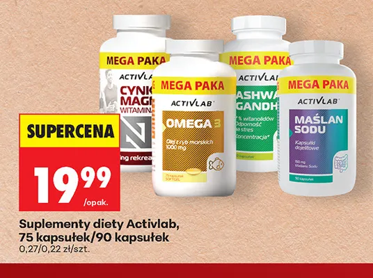 Suplement diety Maślan Sodu Activlab promocja w Biedronka