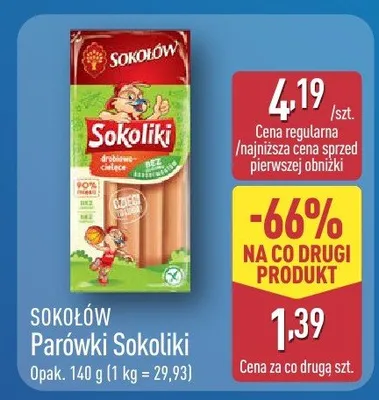 Parówki Sokoliki  promocja w Aldi
