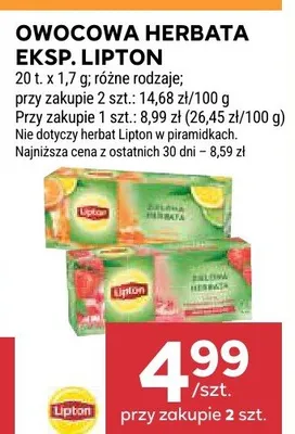 Herbata owocowa różne rodzaje promocja w Stokrotka