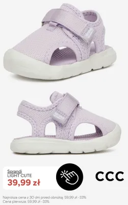 Sandały dziecięce Sprandi Light Cute promocja w CCC