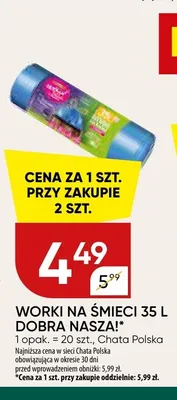 Worki na śmieci Dobra Nasza! 35l promocja w Chata Polska