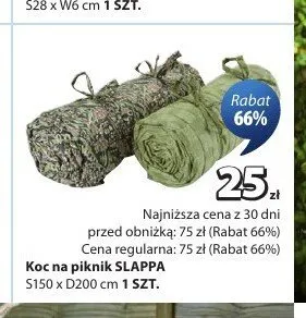 Koc na piknik SLAPPA promocja w Jysk