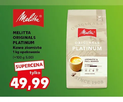 Kawa ziarnista Melitta Originals Platinum promocja w Kaufland