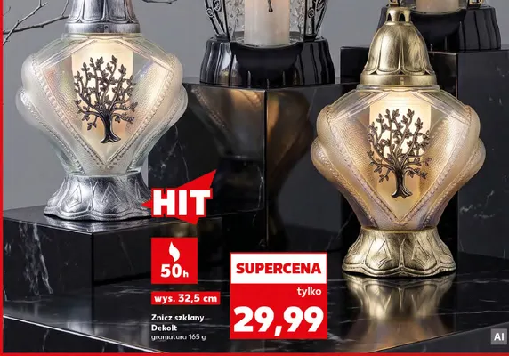 Znicz szklany Dekolt promocja w Kaufland