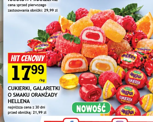 Galaretki o smaku oranżady Hellena promocja w Gram Market
