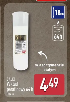 Wkład parafinowy 64 h Calix promocja w Aldi