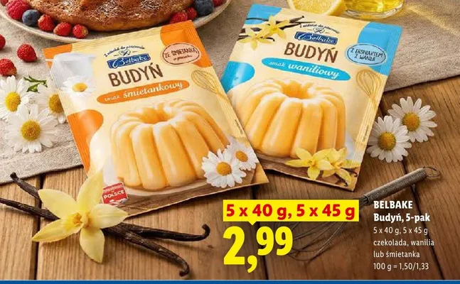 Budyń, 5-pak czekolada promocja w Lidl